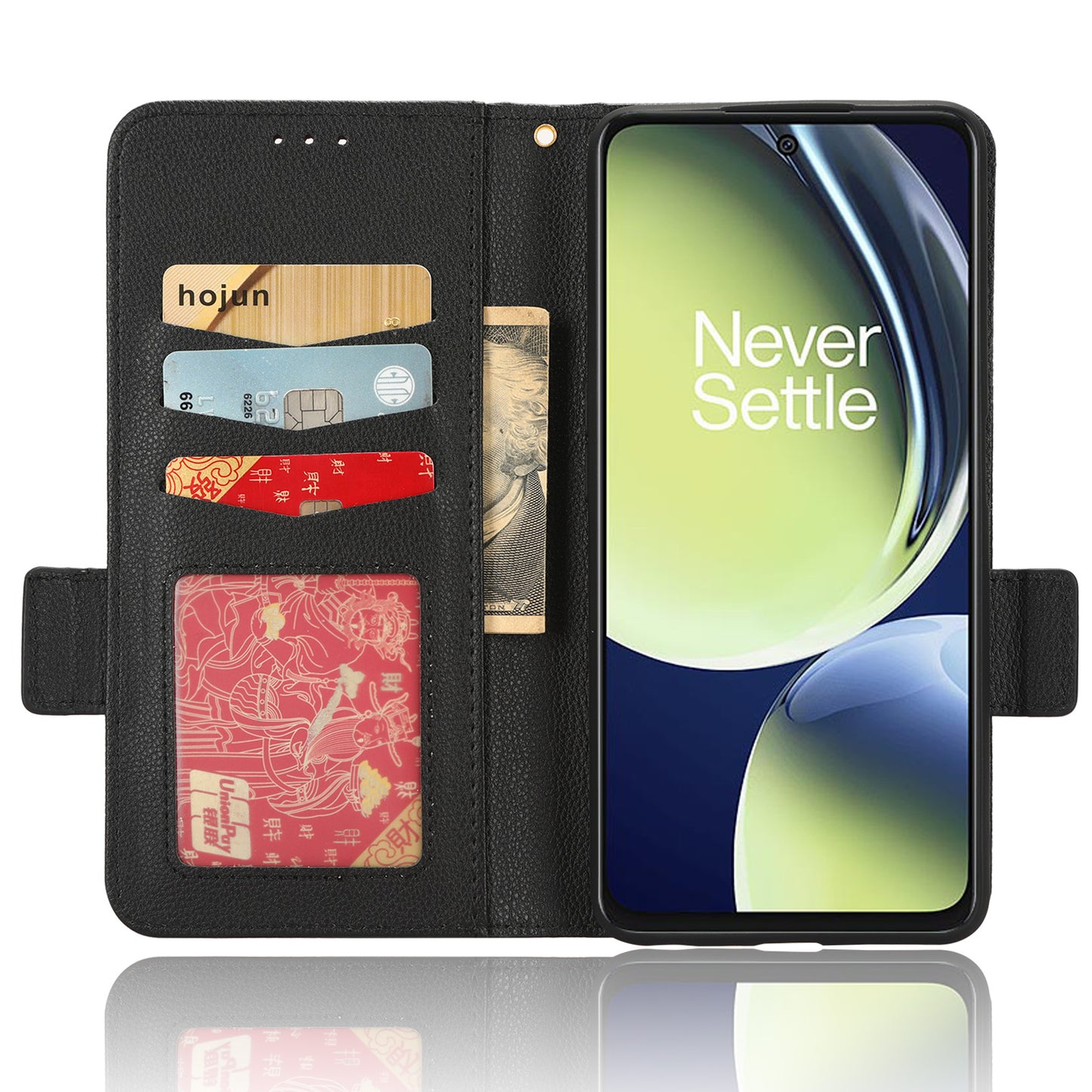 For OnePlus Nord CE 3 Lite 5G / Nord N30 5G PU Leather Case Litchi Texture Wallet Stand Phone Cover