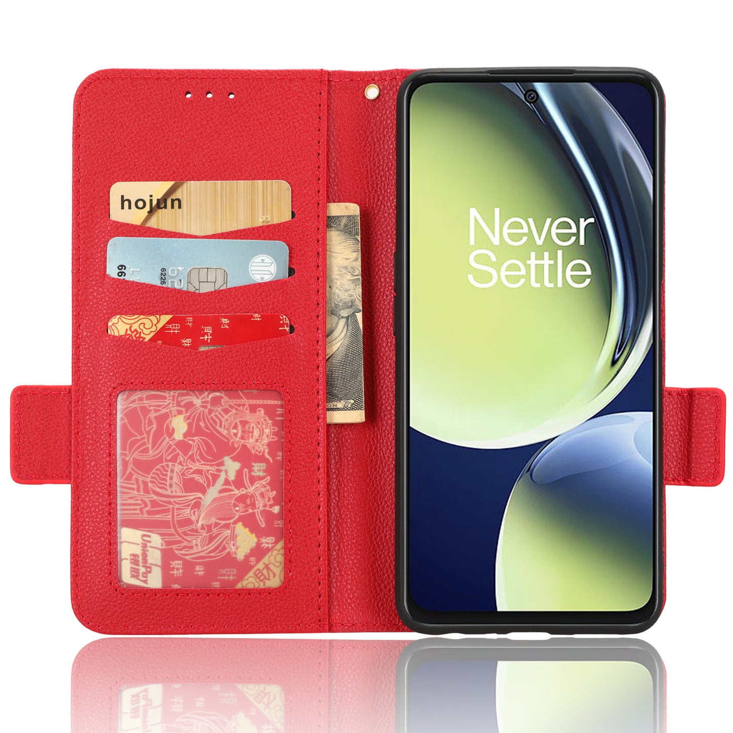 For OnePlus Nord CE 3 Lite 5G / Nord N30 5G PU Leather Case Litchi Texture Wallet Stand Phone Cover