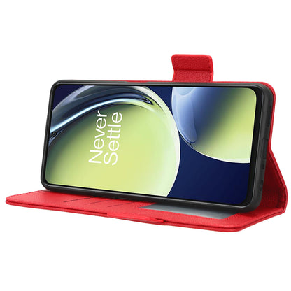 For OnePlus Nord CE 3 Lite 5G / Nord N30 5G PU Leather Case Litchi Texture Wallet Stand Phone Cover