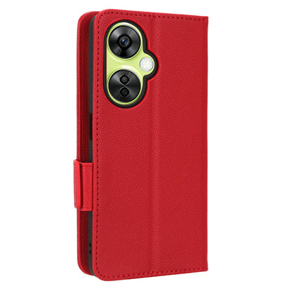For OnePlus Nord CE 3 Lite 5G / Nord N30 5G PU Leather Case Litchi Texture Wallet Stand Phone Cover