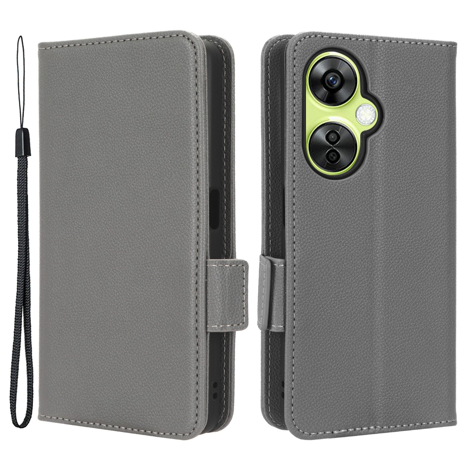 For OnePlus Nord CE 3 Lite 5G / Nord N30 5G PU Leather Case Litchi Texture Wallet Stand Phone Cover
