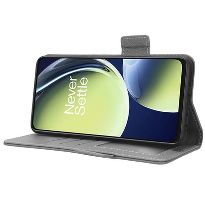 For OnePlus Nord CE 3 Lite 5G / Nord N30 5G PU Leather Case Litchi Texture Wallet Stand Phone Cover