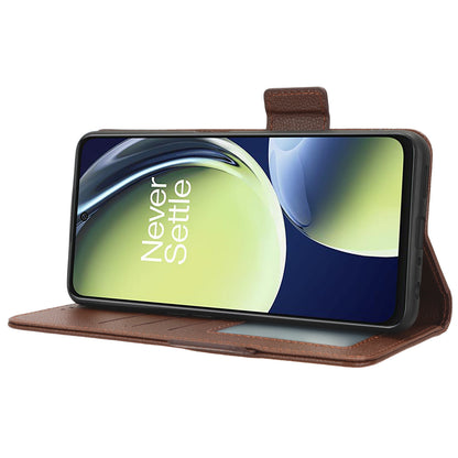 For OnePlus Nord CE 3 Lite 5G / Nord N30 5G PU Leather Case Litchi Texture Wallet Stand Phone Cover