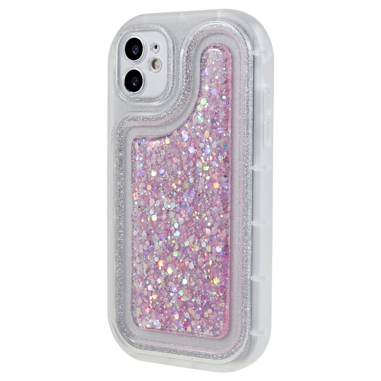 For iPhone 12 6.1 inch Soft TPU Phone Case Bling Glitter Sparkle Epoxy Cover