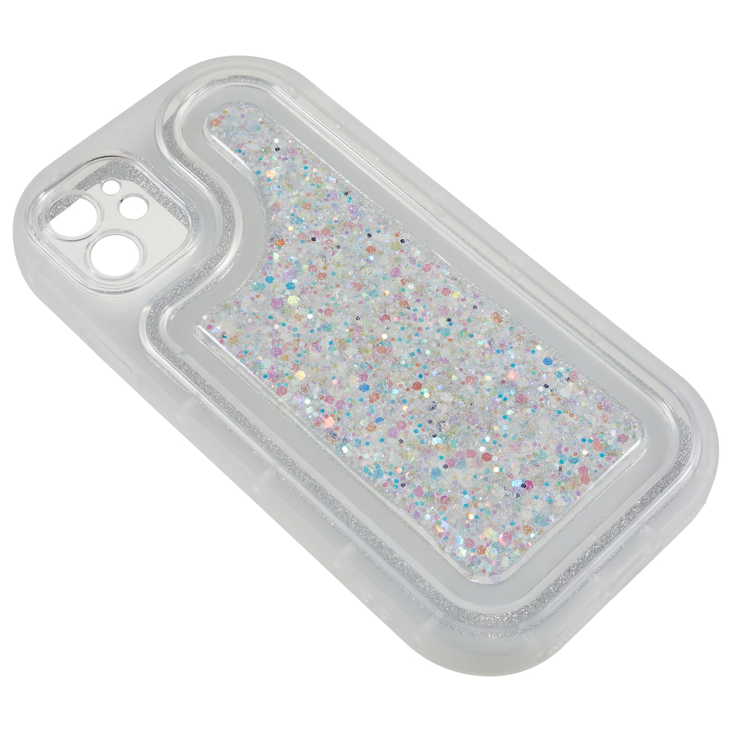 For iPhone 12 6.1 inch Soft TPU Phone Case Bling Glitter Sparkle Epoxy Cover