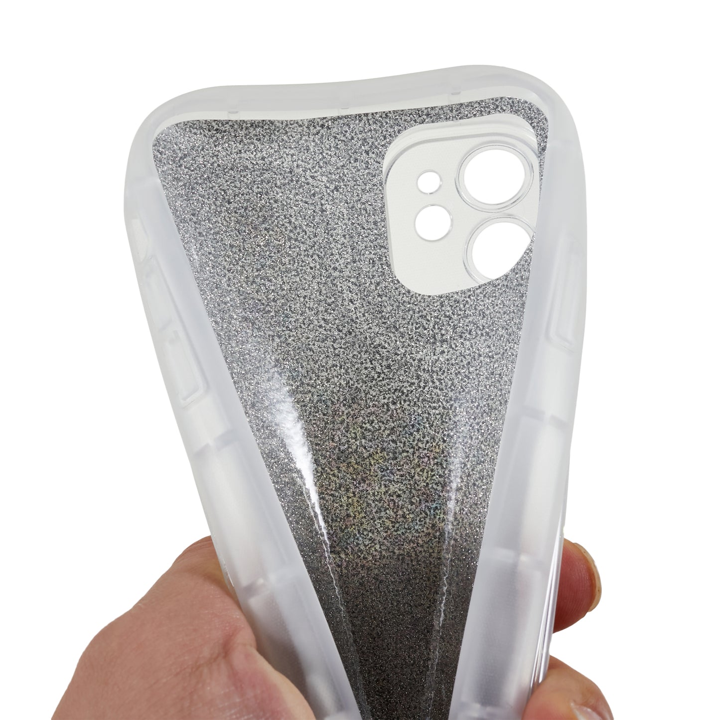 For iPhone 12 6.1 inch Soft TPU Phone Case Bling Glitter Sparkle Epoxy Cover
