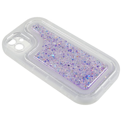 For iPhone 12 6.1 inch Soft TPU Phone Case Bling Glitter Sparkle Epoxy Cover