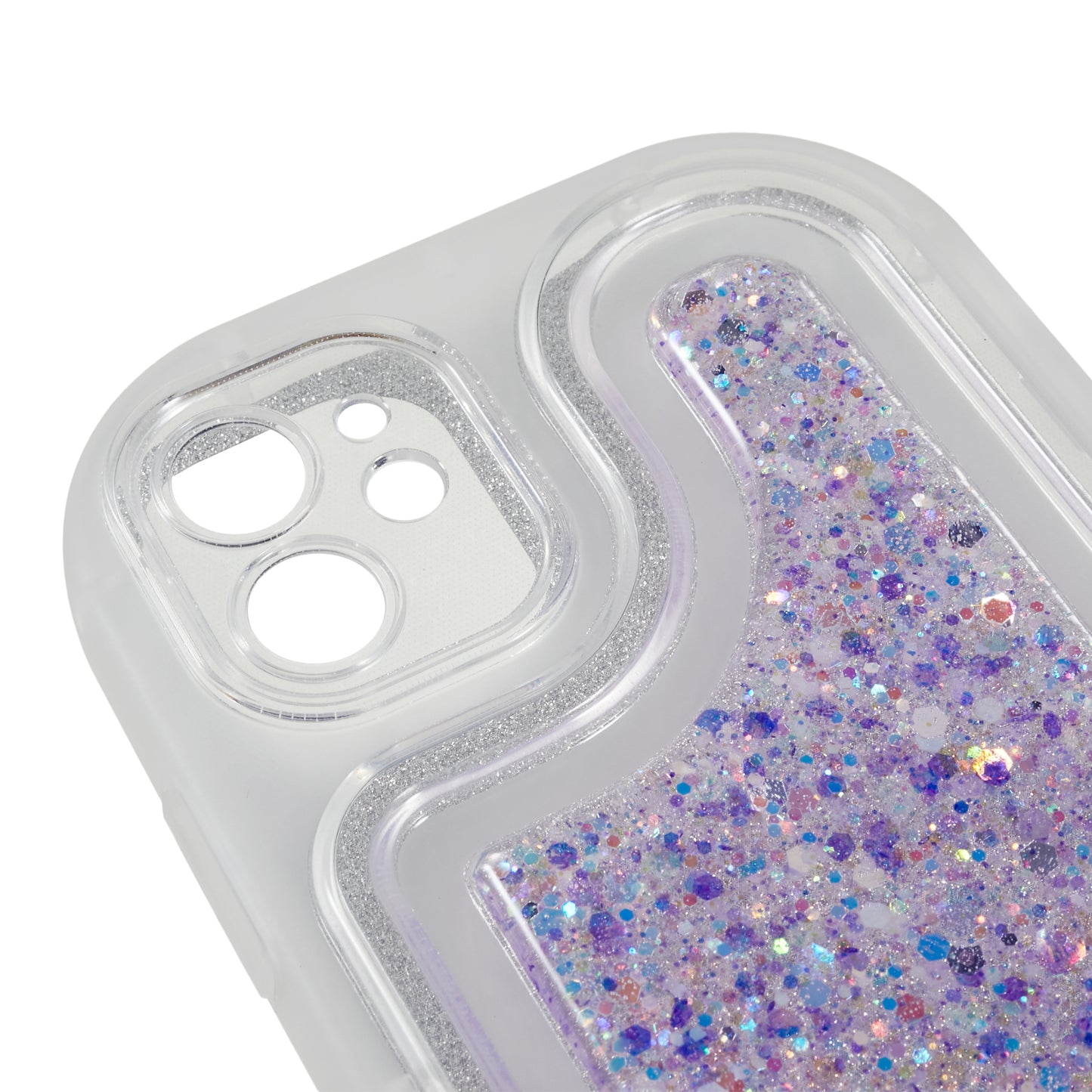 For iPhone 12 6.1 inch Soft TPU Phone Case Bling Glitter Sparkle Epoxy Cover