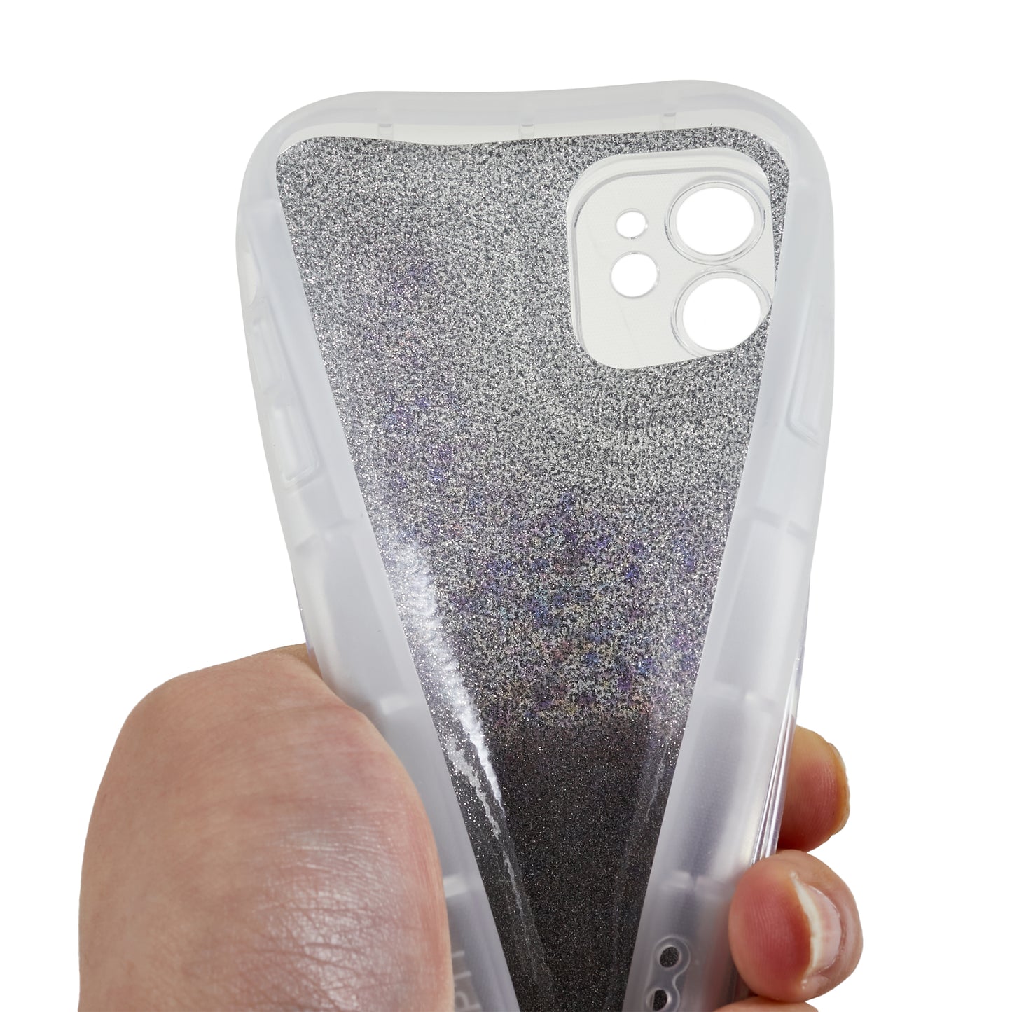 For iPhone 12 6.1 inch Soft TPU Phone Case Bling Glitter Sparkle Epoxy Cover