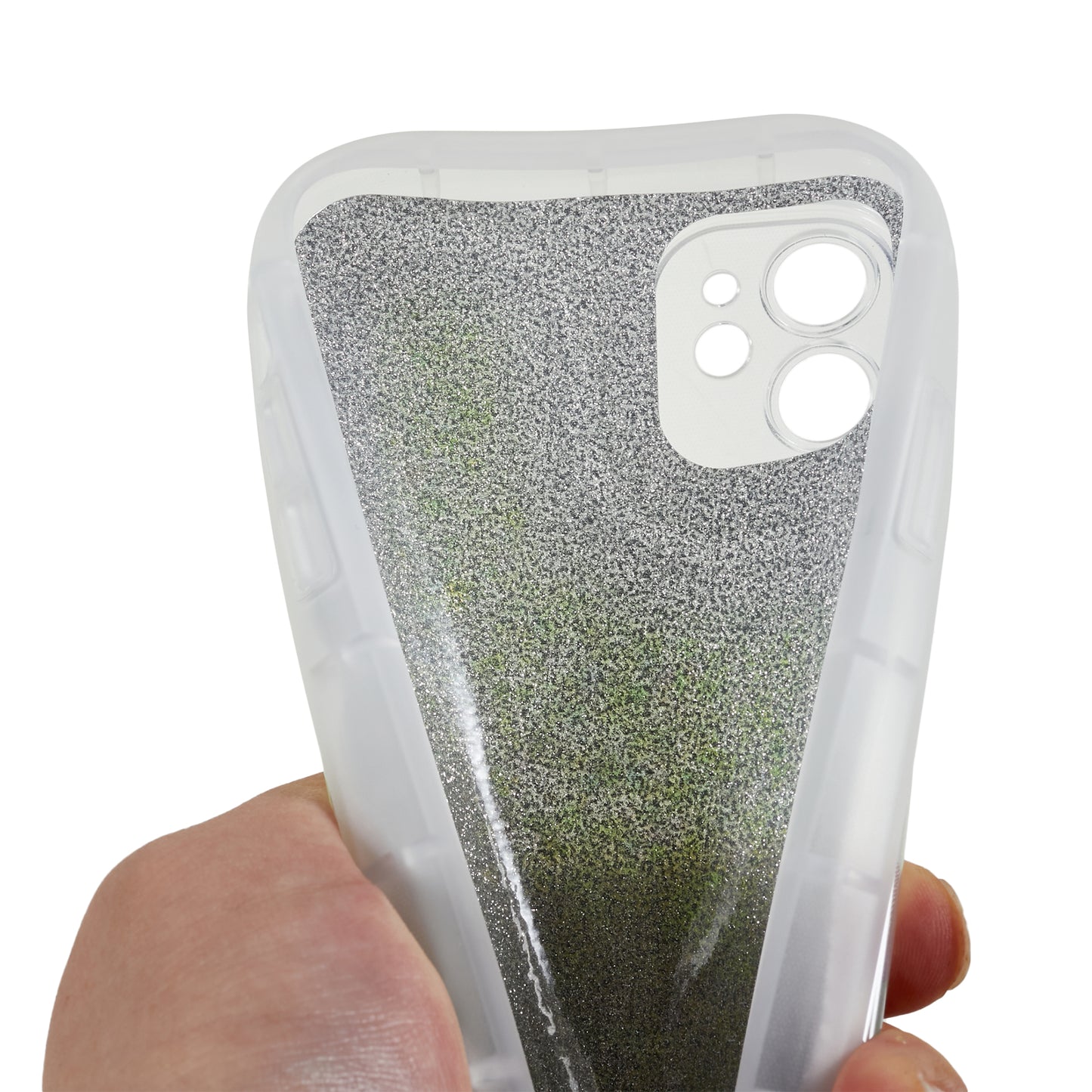 For iPhone 12 6.1 inch Soft TPU Phone Case Bling Glitter Sparkle Epoxy Cover