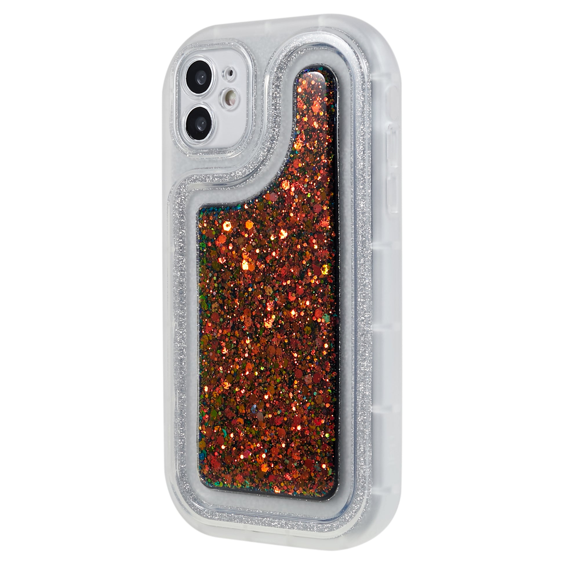 For iPhone 12 6.1 inch Soft TPU Phone Case Bling Glitter Sparkle Epoxy Cover