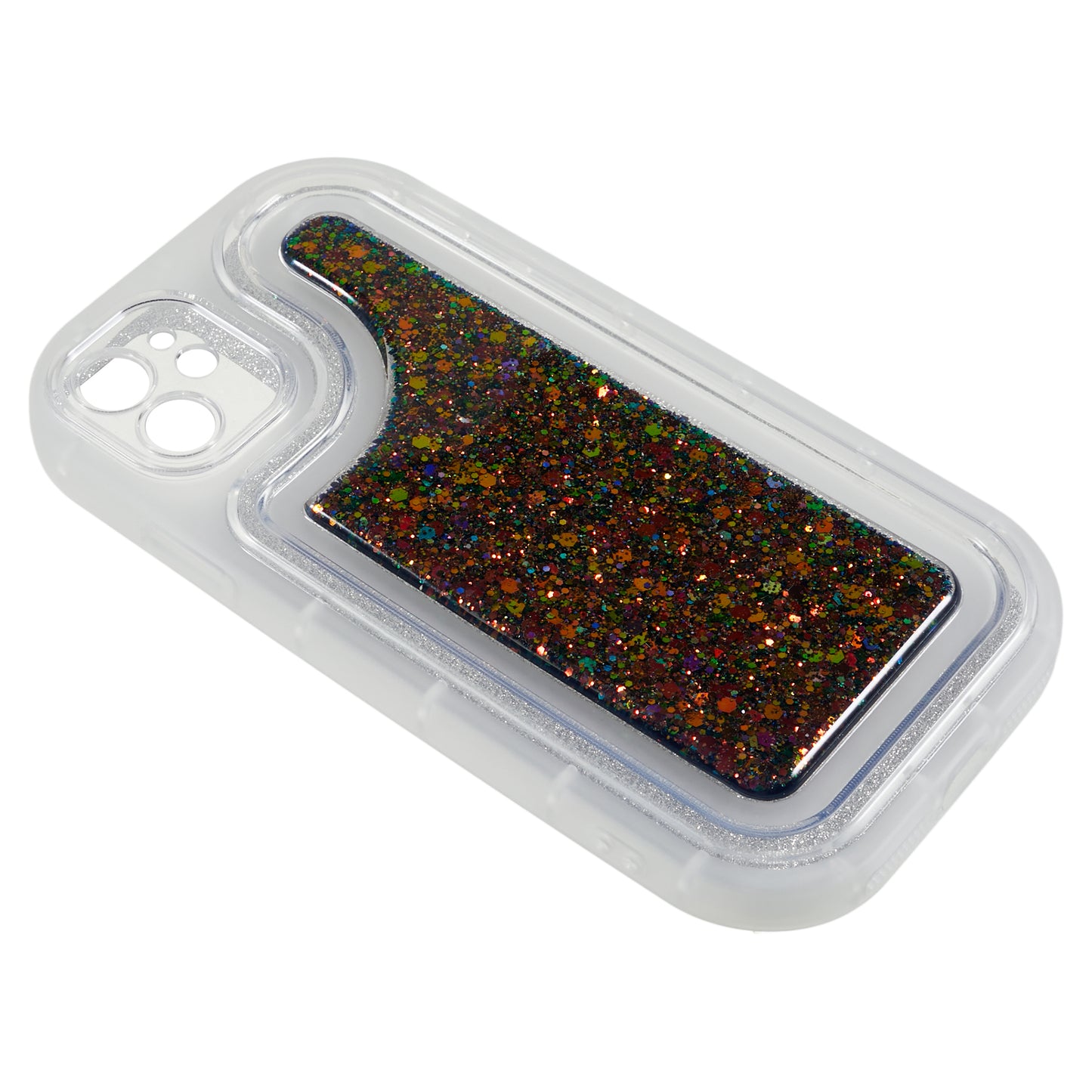 For iPhone 12 6.1 inch Soft TPU Phone Case Bling Glitter Sparkle Epoxy Cover