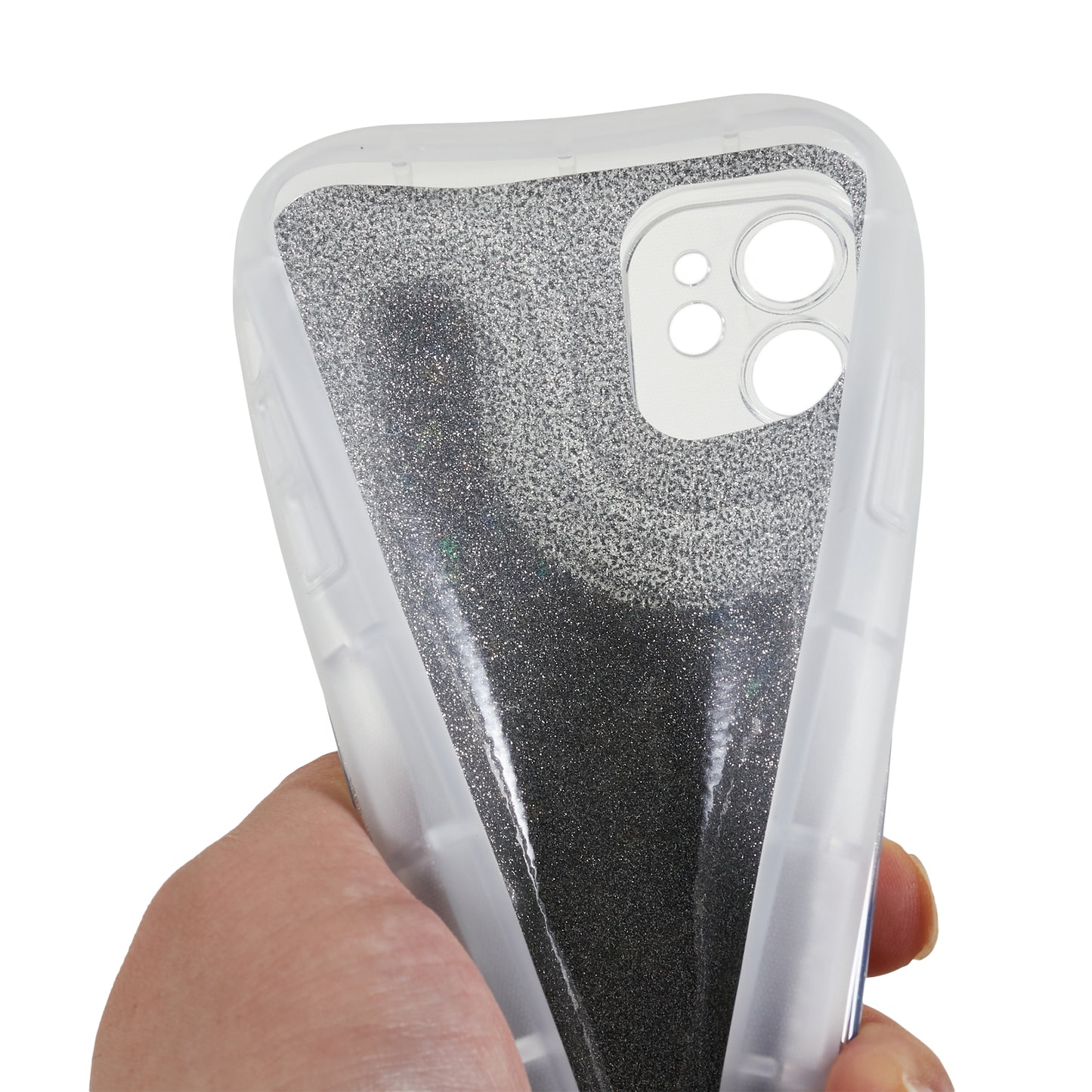 For iPhone 12 6.1 inch Soft TPU Phone Case Bling Glitter Sparkle Epoxy Cover