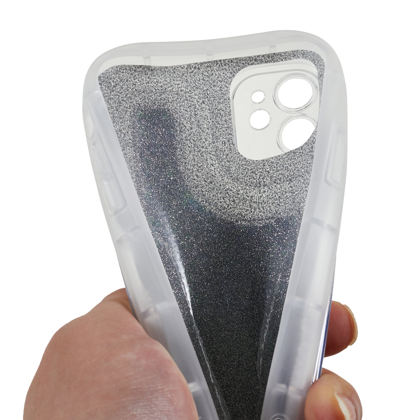 For iPhone 12 6.1 inch Soft TPU Phone Case Bling Glitter Sparkle Epoxy Cover