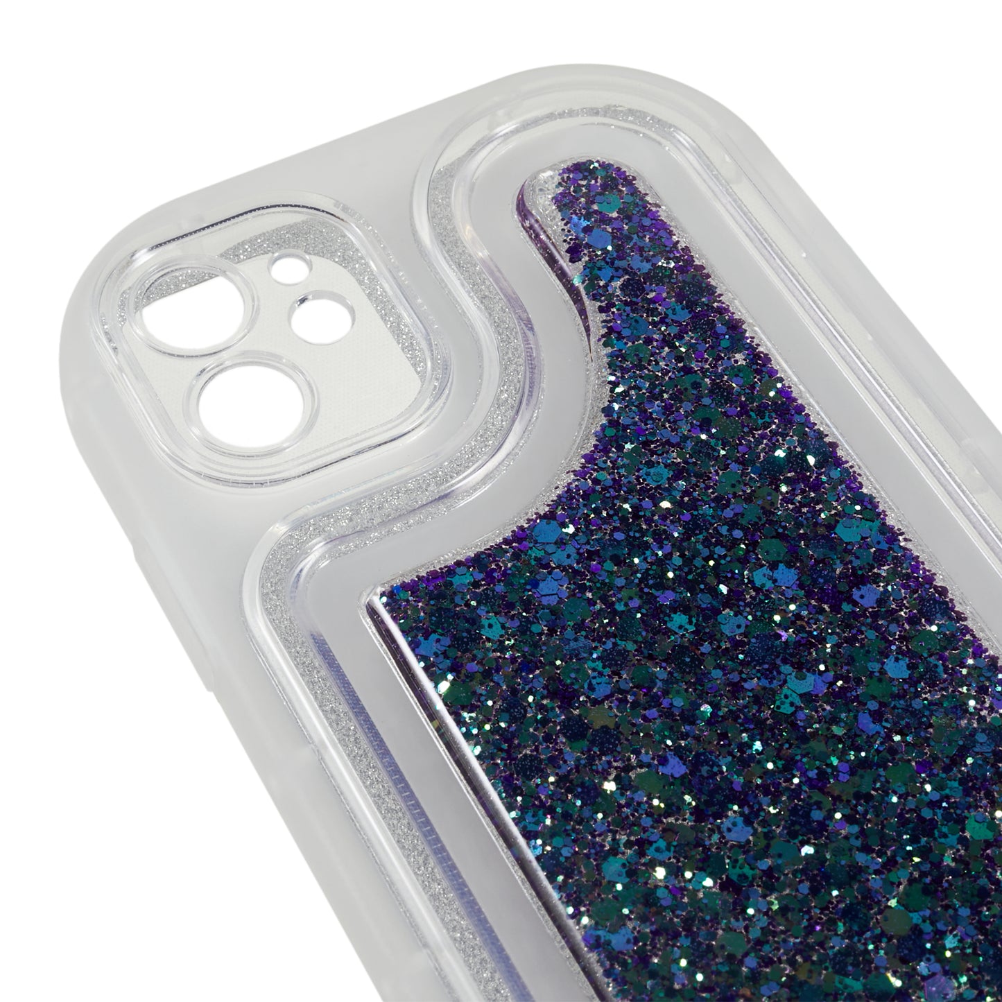 For iPhone 12 6.1 inch Soft TPU Phone Case Bling Glitter Sparkle Epoxy Cover