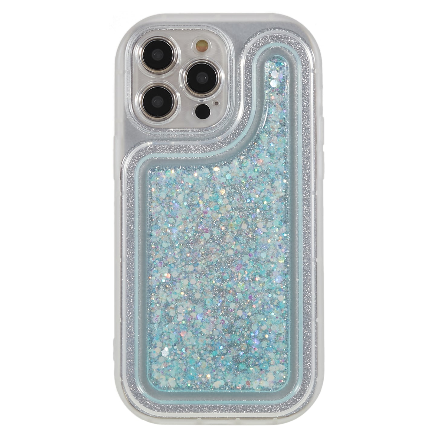 For iPhone 13 Pro 6.1 inch Epoxy Powder Mobile Phone Case Soft TPU Shockproof Cover