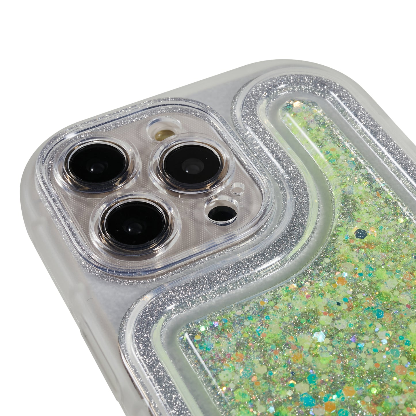 For iPhone 13 Pro 6.1 inch Epoxy Powder Mobile Phone Case Soft TPU Shockproof Cover