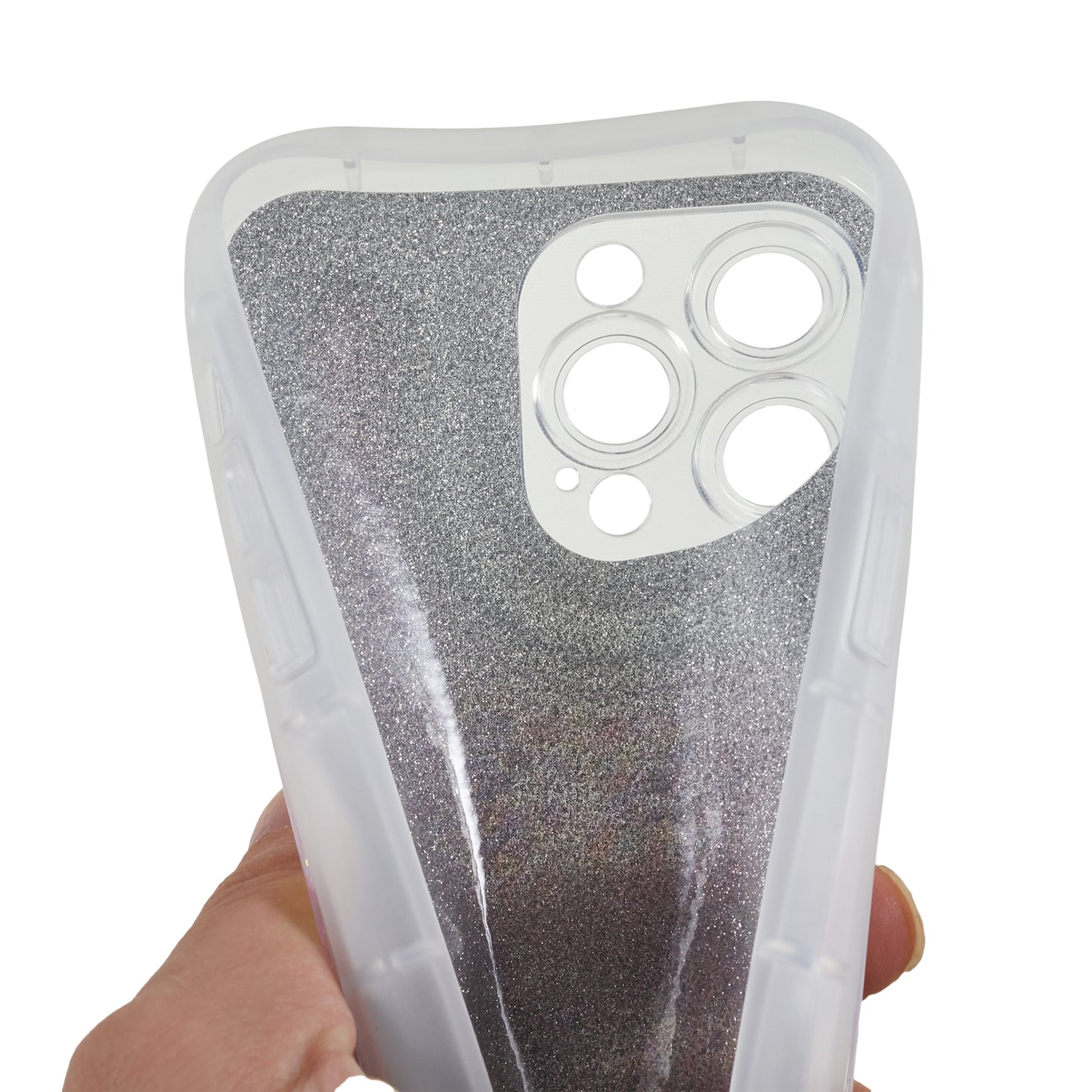 For iPhone 13 Pro 6.1 inch Epoxy Powder Mobile Phone Case Soft TPU Shockproof Cover