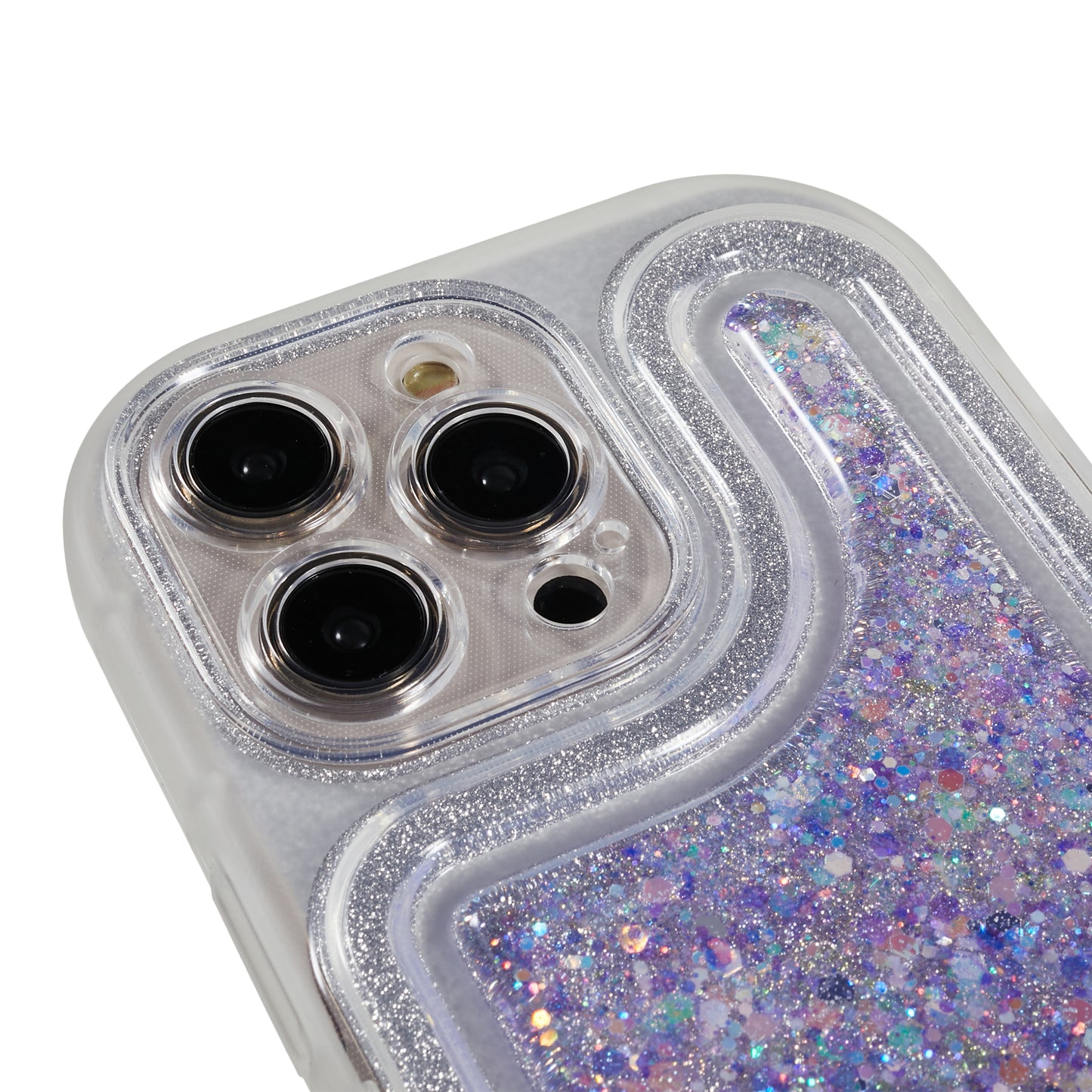 For iPhone 13 Pro 6.1 inch Epoxy Powder Mobile Phone Case Soft TPU Shockproof Cover