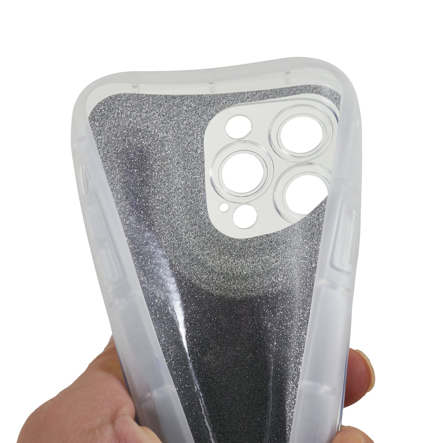 For iPhone 13 Pro 6.1 inch Epoxy Powder Mobile Phone Case Soft TPU Shockproof Cover