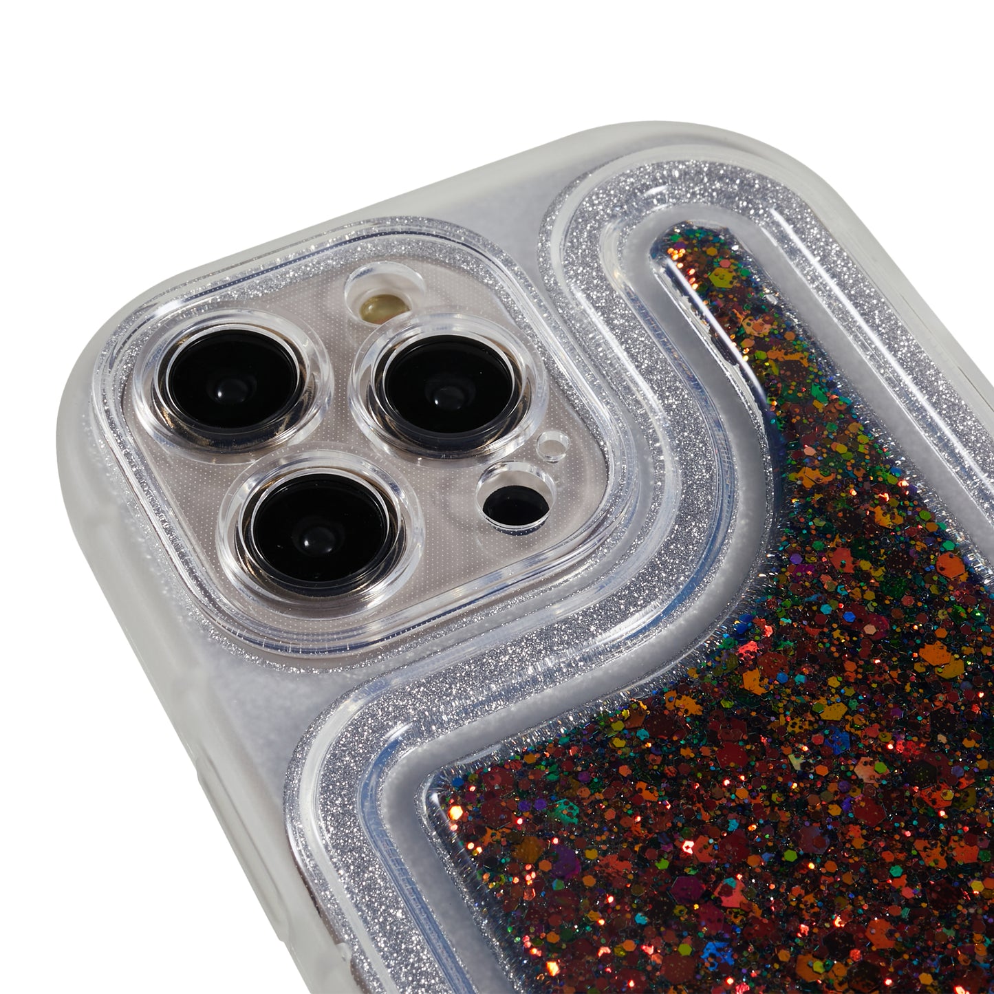 For iPhone 13 Pro 6.1 inch Epoxy Powder Mobile Phone Case Soft TPU Shockproof Cover