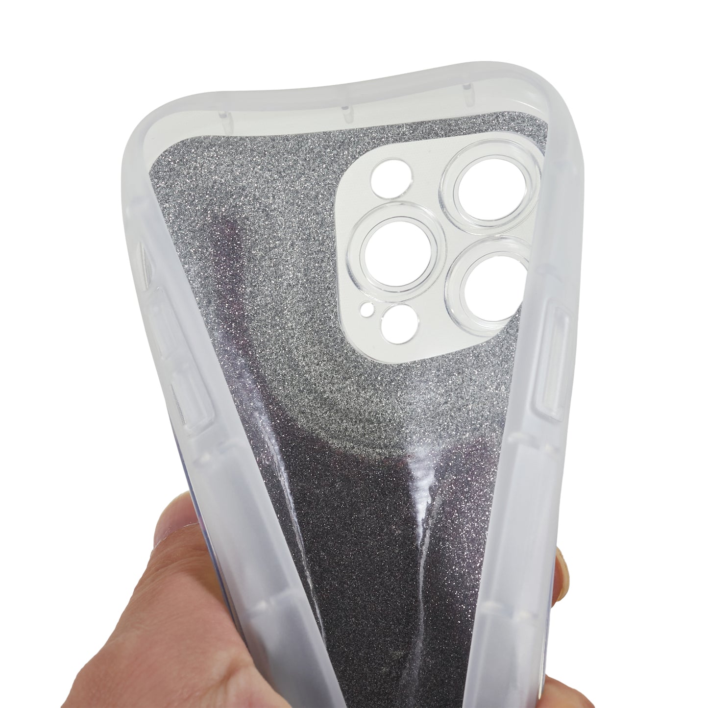 For iPhone 13 Pro 6.1 inch Epoxy Powder Mobile Phone Case Soft TPU Shockproof Cover