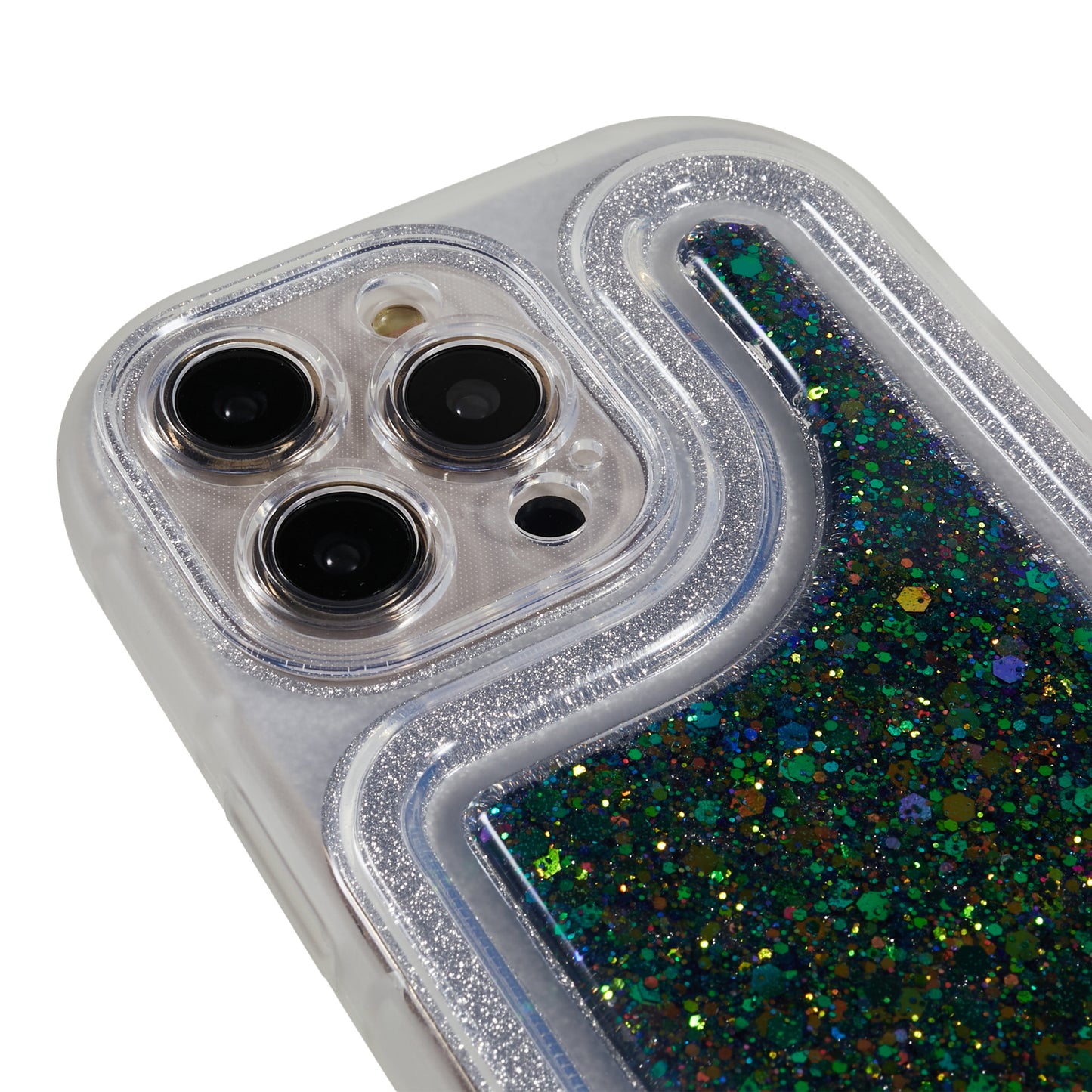 For iPhone 13 Pro 6.1 inch Epoxy Powder Mobile Phone Case Soft TPU Shockproof Cover