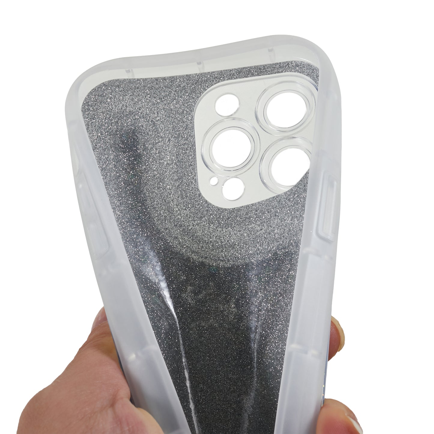 For iPhone 13 Pro 6.1 inch Epoxy Powder Mobile Phone Case Soft TPU Shockproof Cover