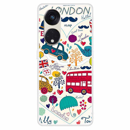 For Oppo Reno8 T 5G / A1 Pro 5G Phone TPU Case Pattern Printing Drop-proof Cell Phone Cover