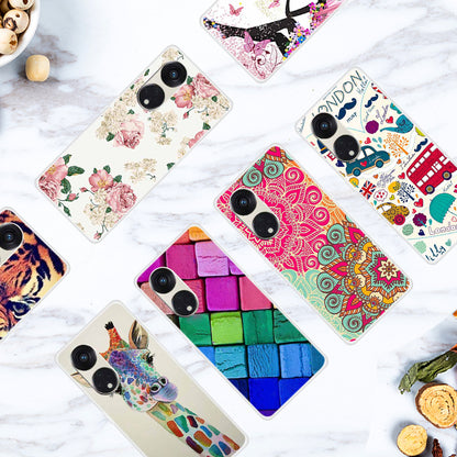 For Oppo Reno8 T 5G / A1 Pro 5G Phone TPU Case Pattern Printing Drop-proof Cell Phone Cover