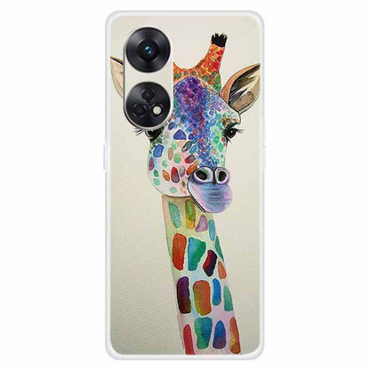 For Oppo Reno8 T 4G Pattern Printing Phone Case Anti-scratch Phone TPU Cover