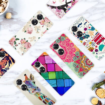 For Oppo Reno8 T 4G Pattern Printing Phone Case Anti-scratch Phone TPU Cover