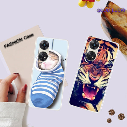 For Oppo Reno8 T 4G Pattern Printing Phone Case Anti-scratch Phone TPU Cover