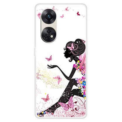 For Oppo Reno8 T 4G Pattern Printing Phone Case Anti-scratch Phone TPU Cover