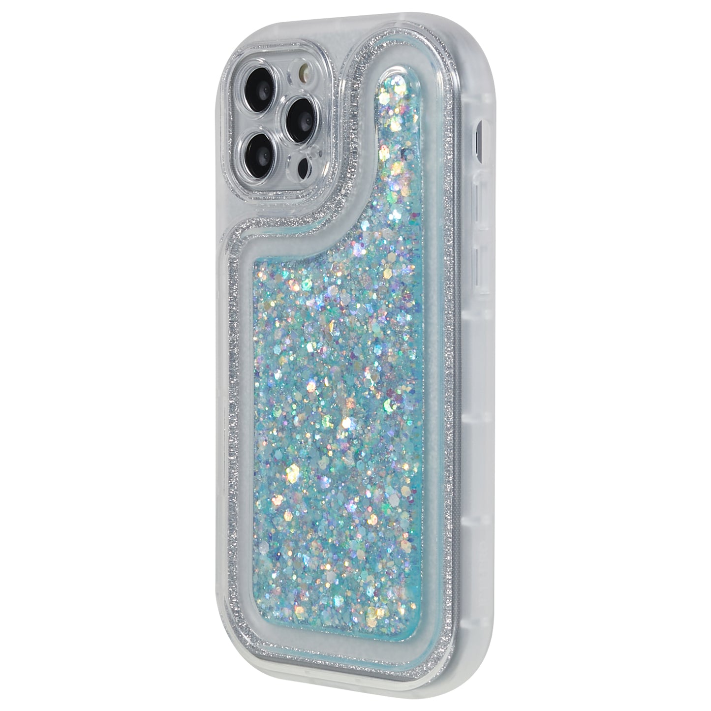 For iPhone 12 Pro 6.1 inch Glitter Sparkle Epoxy Phone Case Soft TPU Drop Protection Cover