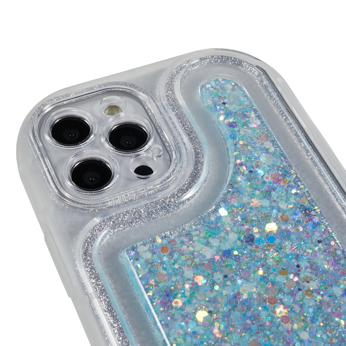 For iPhone 12 Pro 6.1 inch Glitter Sparkle Epoxy Phone Case Soft TPU Drop Protection Cover