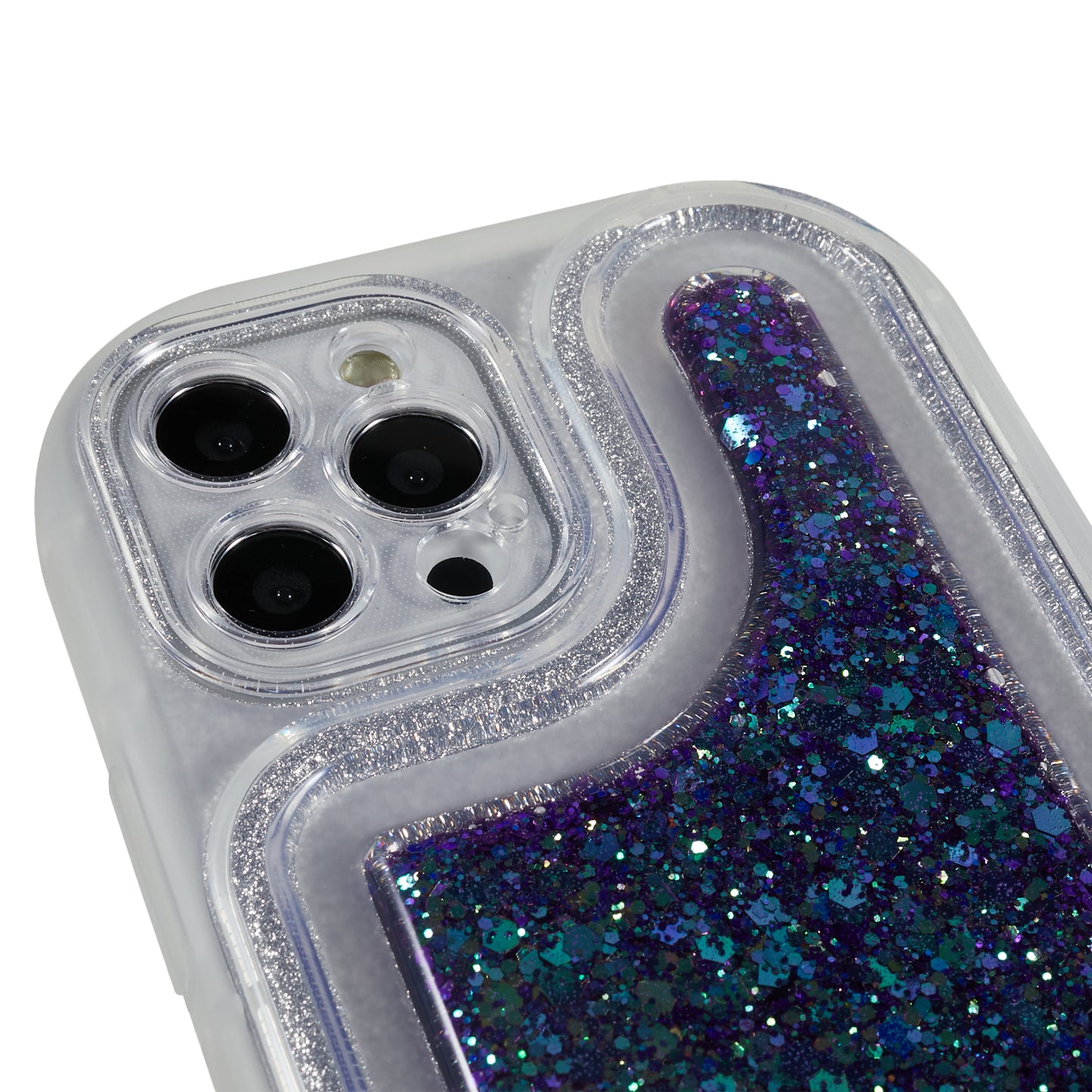 For iPhone 12 Pro 6.1 inch Glitter Sparkle Epoxy Phone Case Soft TPU Drop Protection Cover