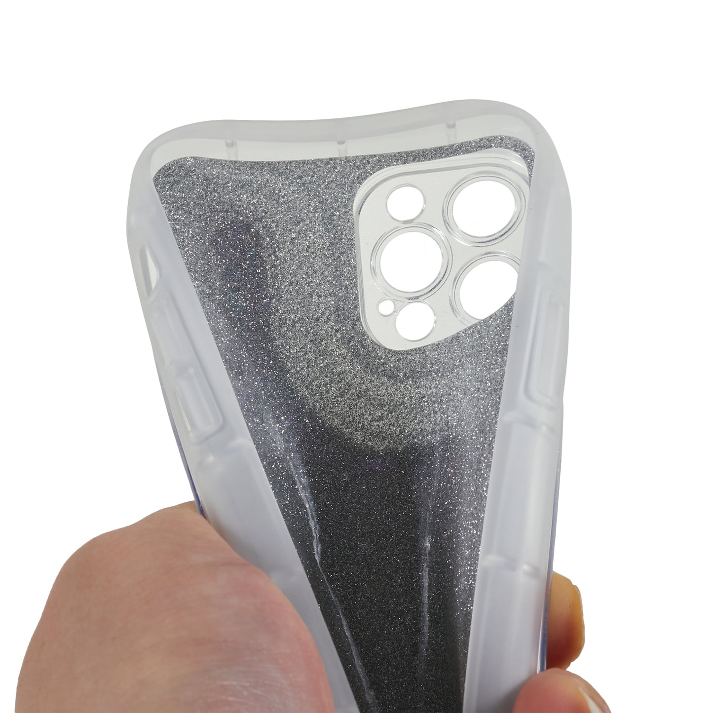 For iPhone 12 Pro 6.1 inch Glitter Sparkle Epoxy Phone Case Soft TPU Drop Protection Cover