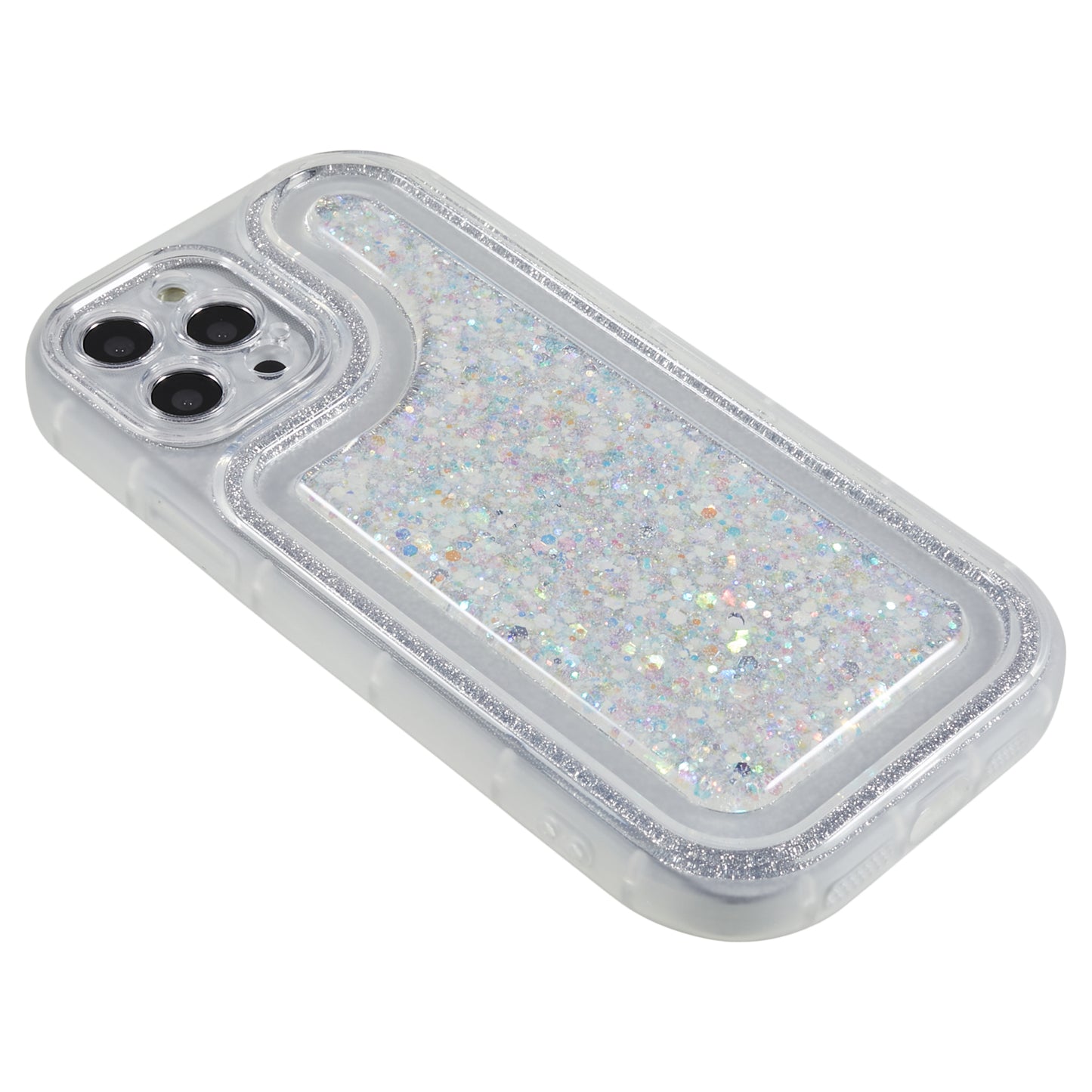 For iPhone 12 Pro 6.1 inch Glitter Sparkle Epoxy Phone Case Soft TPU Drop Protection Cover