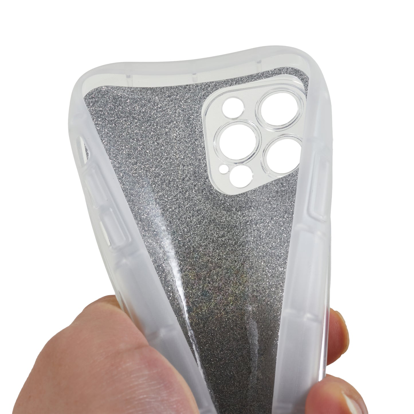 For iPhone 12 Pro 6.1 inch Glitter Sparkle Epoxy Phone Case Soft TPU Drop Protection Cover