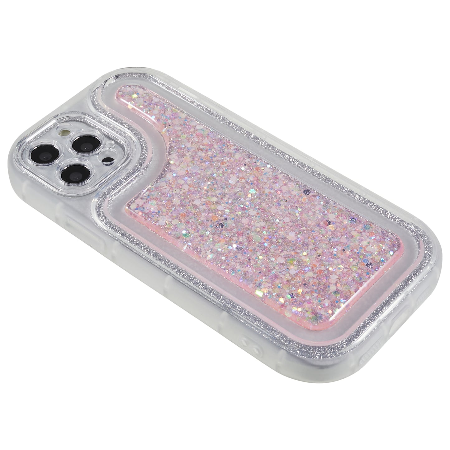 For iPhone 12 Pro 6.1 inch Glitter Sparkle Epoxy Phone Case Soft TPU Drop Protection Cover