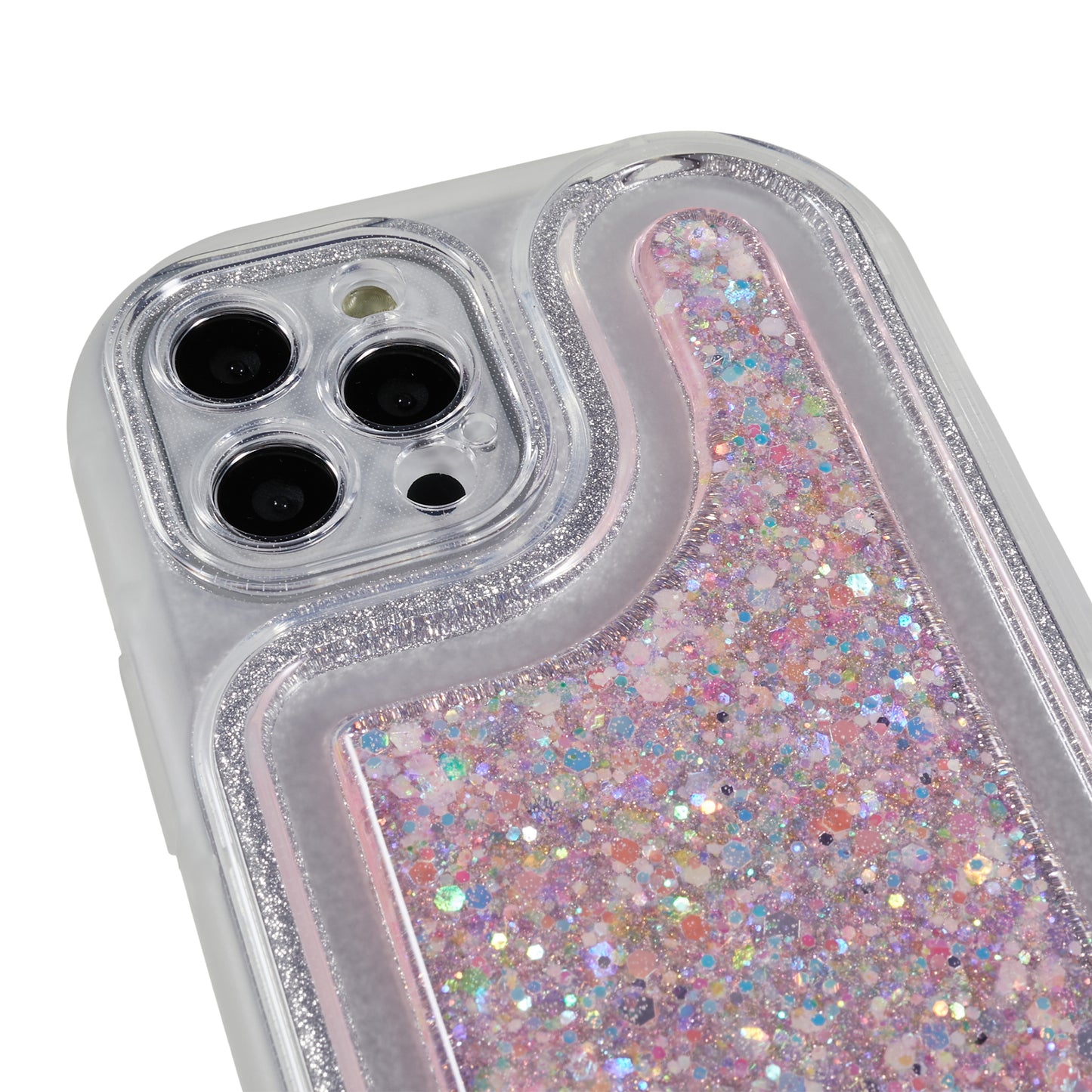For iPhone 12 Pro 6.1 inch Glitter Sparkle Epoxy Phone Case Soft TPU Drop Protection Cover