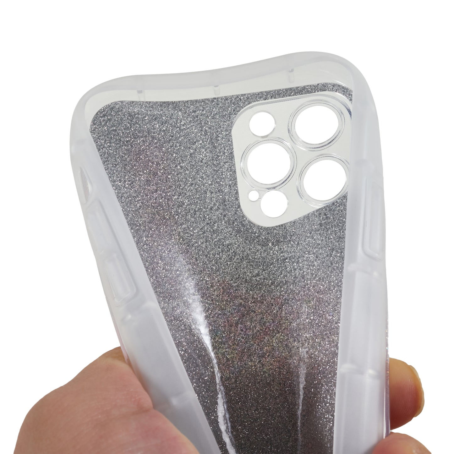 For iPhone 12 Pro 6.1 inch Glitter Sparkle Epoxy Phone Case Soft TPU Drop Protection Cover