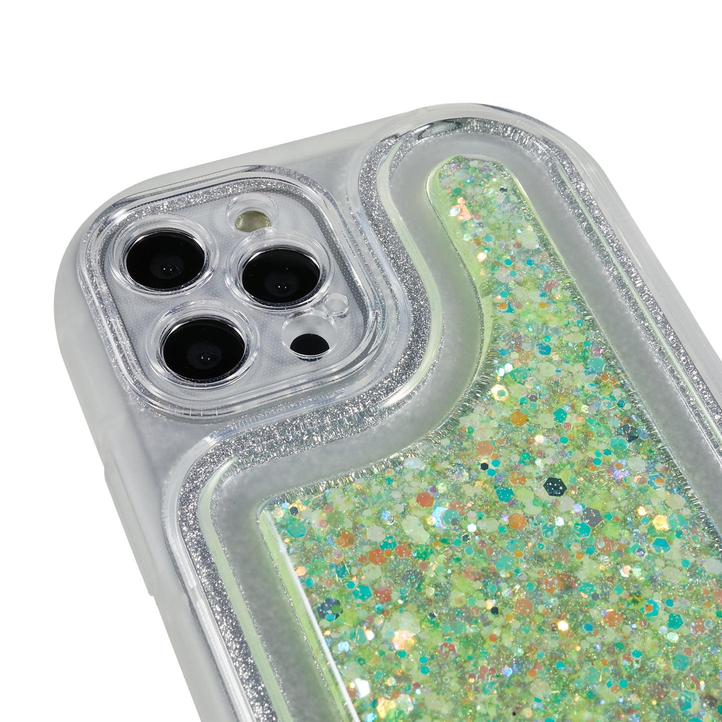 For iPhone 12 Pro 6.1 inch Glitter Sparkle Epoxy Phone Case Soft TPU Drop Protection Cover