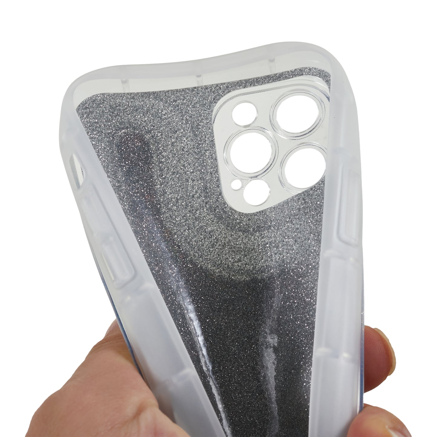 For iPhone 12 Pro 6.1 inch Glitter Sparkle Epoxy Phone Case Soft TPU Drop Protection Cover