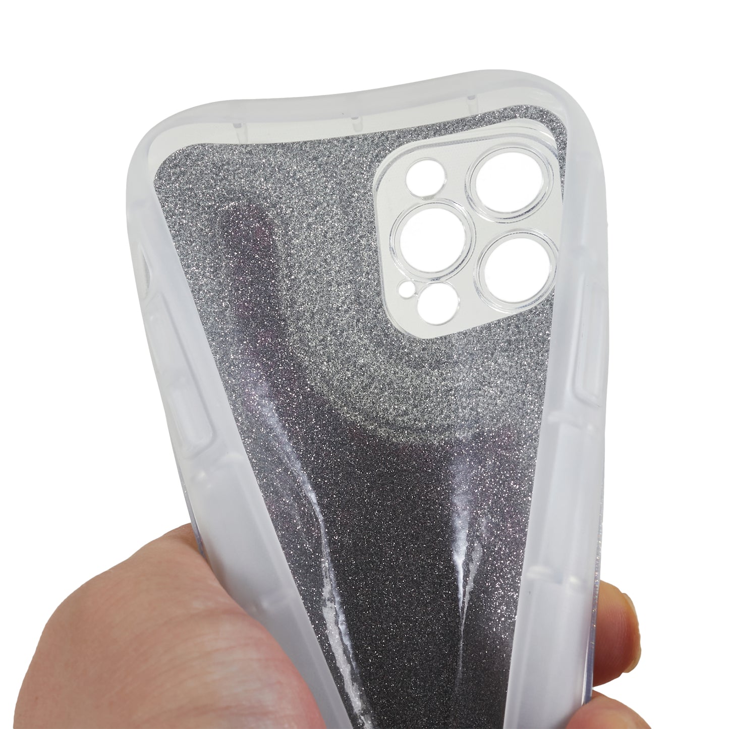 For iPhone 12 Pro 6.1 inch Glitter Sparkle Epoxy Phone Case Soft TPU Drop Protection Cover