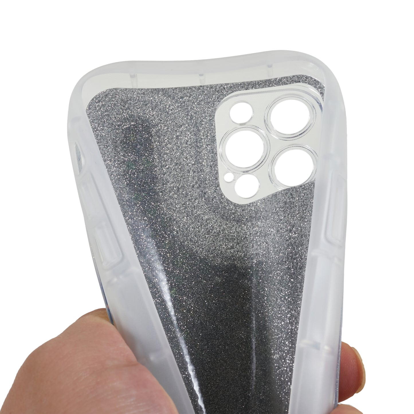 For iPhone 12 Pro 6.1 inch Glitter Sparkle Epoxy Phone Case Soft TPU Drop Protection Cover