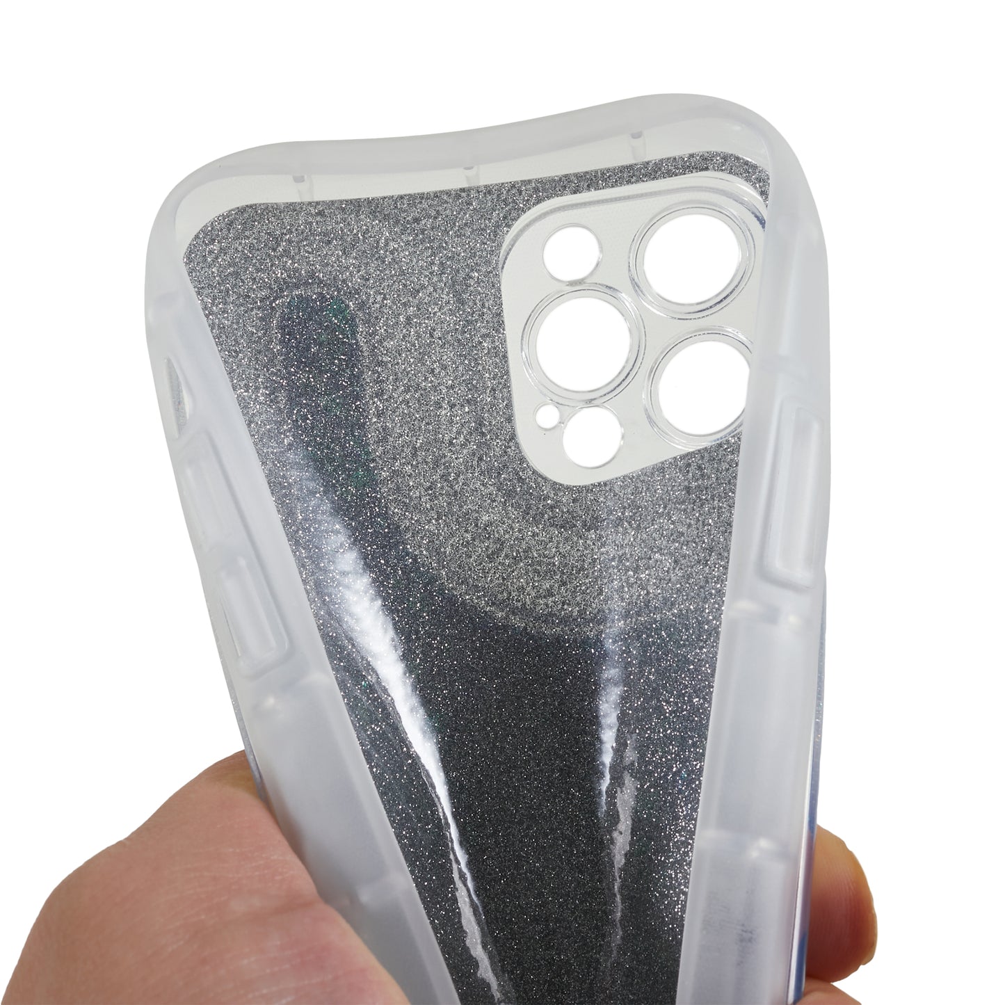 For iPhone 12 Pro 6.1 inch Glitter Sparkle Epoxy Phone Case Soft TPU Drop Protection Cover