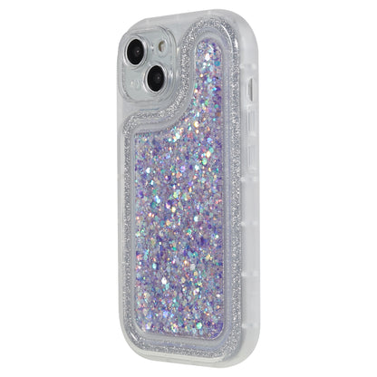 For iPhone 14 Plus TPU Epoxy Design Case Bling Glitter Moblie Phone Cover