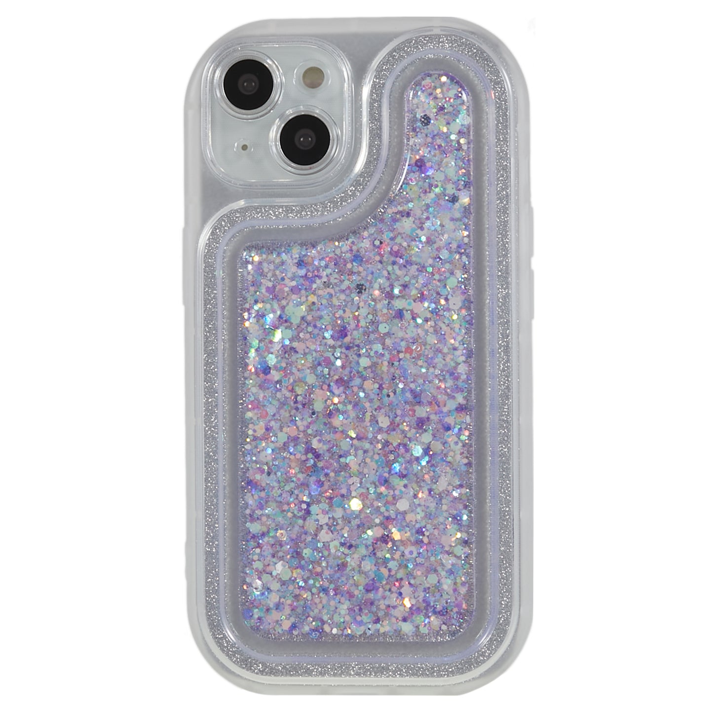 For iPhone 14 Plus TPU Epoxy Design Case Bling Glitter Moblie Phone Cover